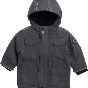 Urban REPUBLIC Ballistic Hooded Jacket in Charcoal Gray